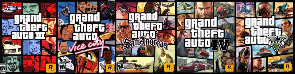 Various GTA game covers (2015)
